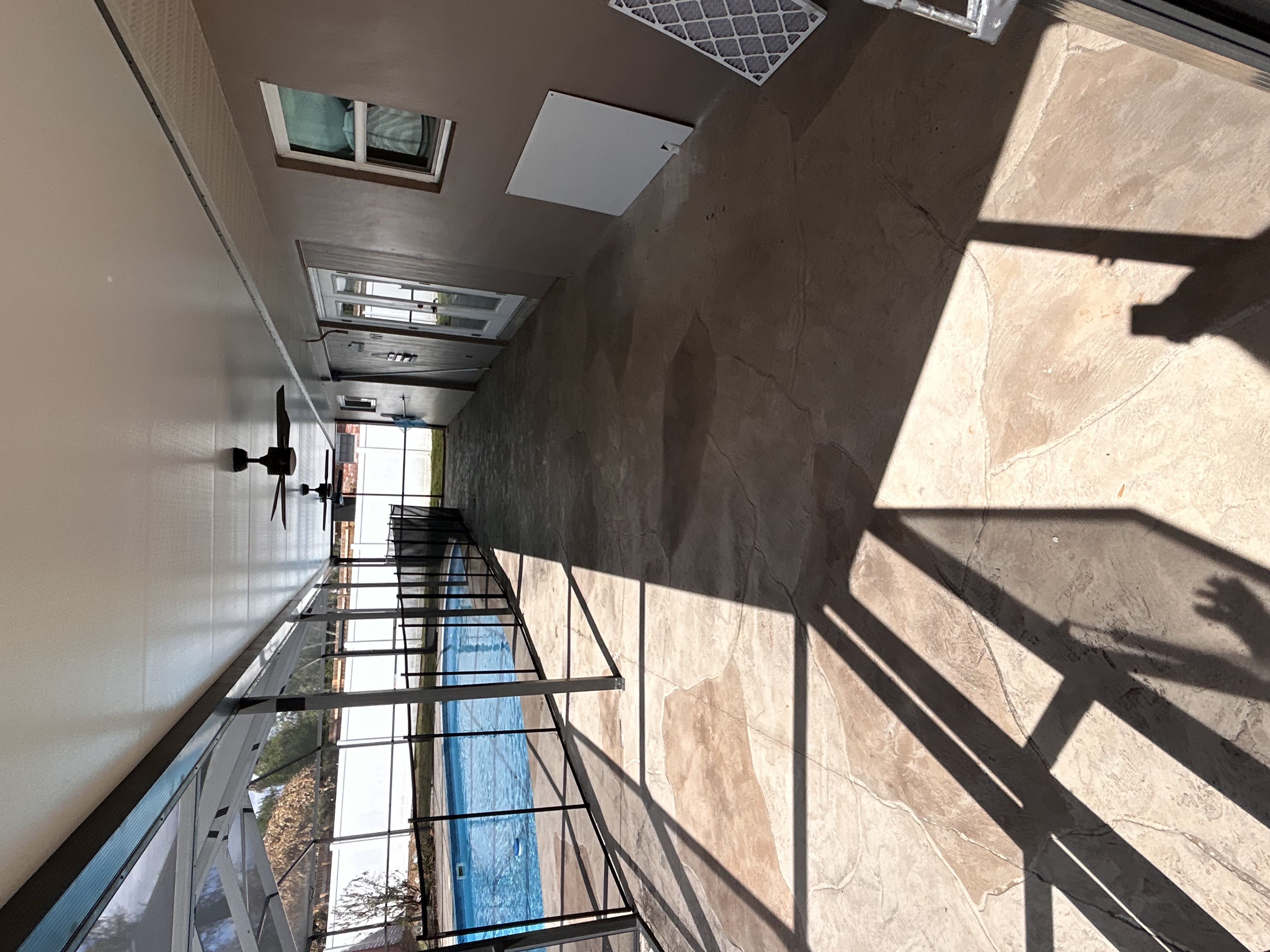 Clean patio after junk removal